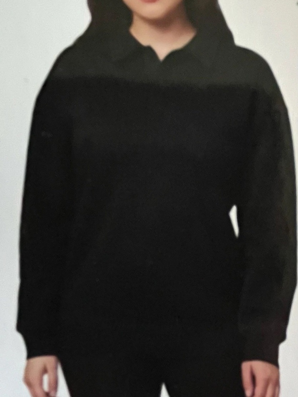 Mondetta Quarter-Zip Pullover Black Long Sleeve Size Large NWT
